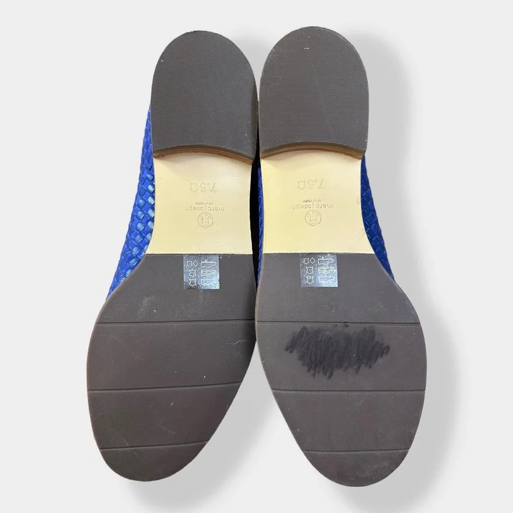 Marc Joseph New‎ York Leather Columbus Flats in Blue size 7.5